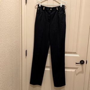 St John Sport By Marie Gray Women’s Sz 8 Navy High Rise Stretch Trouser Pants
